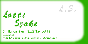 lotti szoke business card